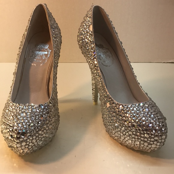 Shoes - NWOT Crystal Studded Wedding Pumps Size 9 (UK 7 / EURO 39) -